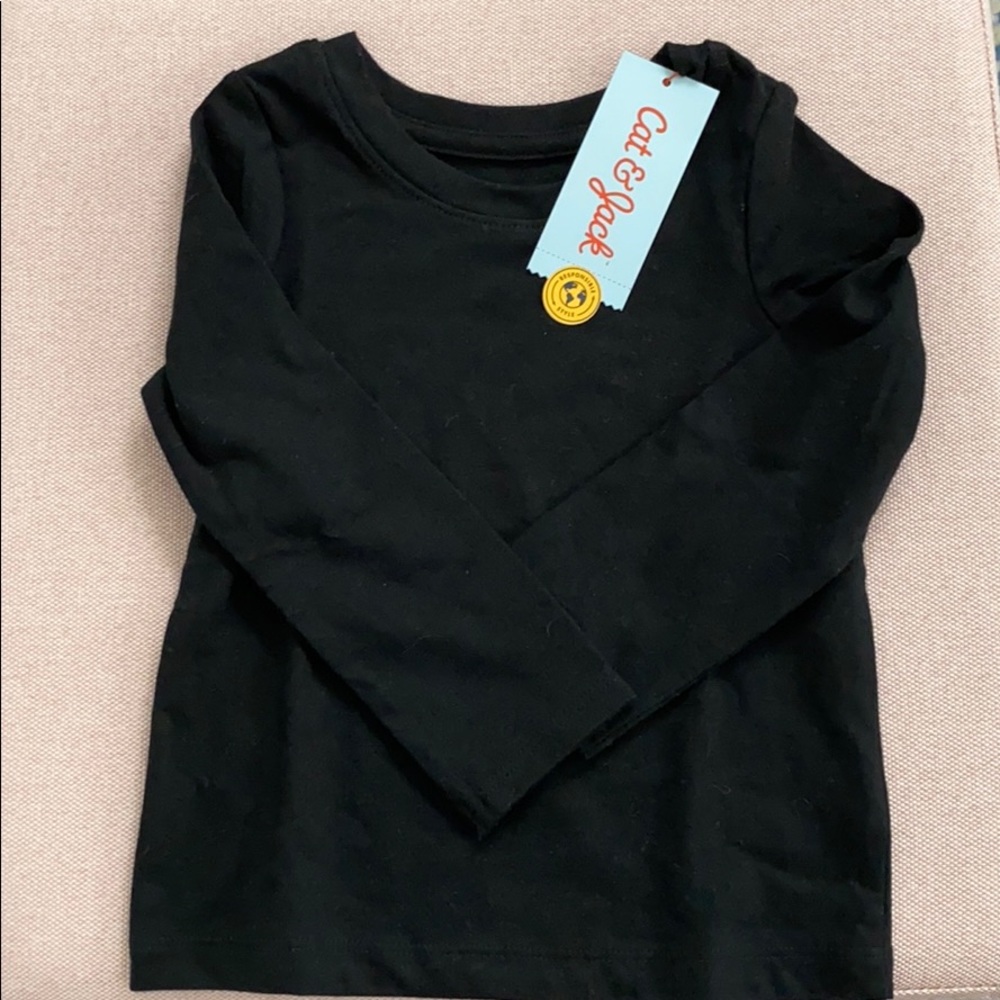 Cat and Jack black long sleeve tshirt - Picture 1 of 3